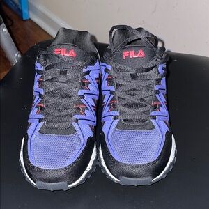 Fila Black and blue  Athletic Shoes